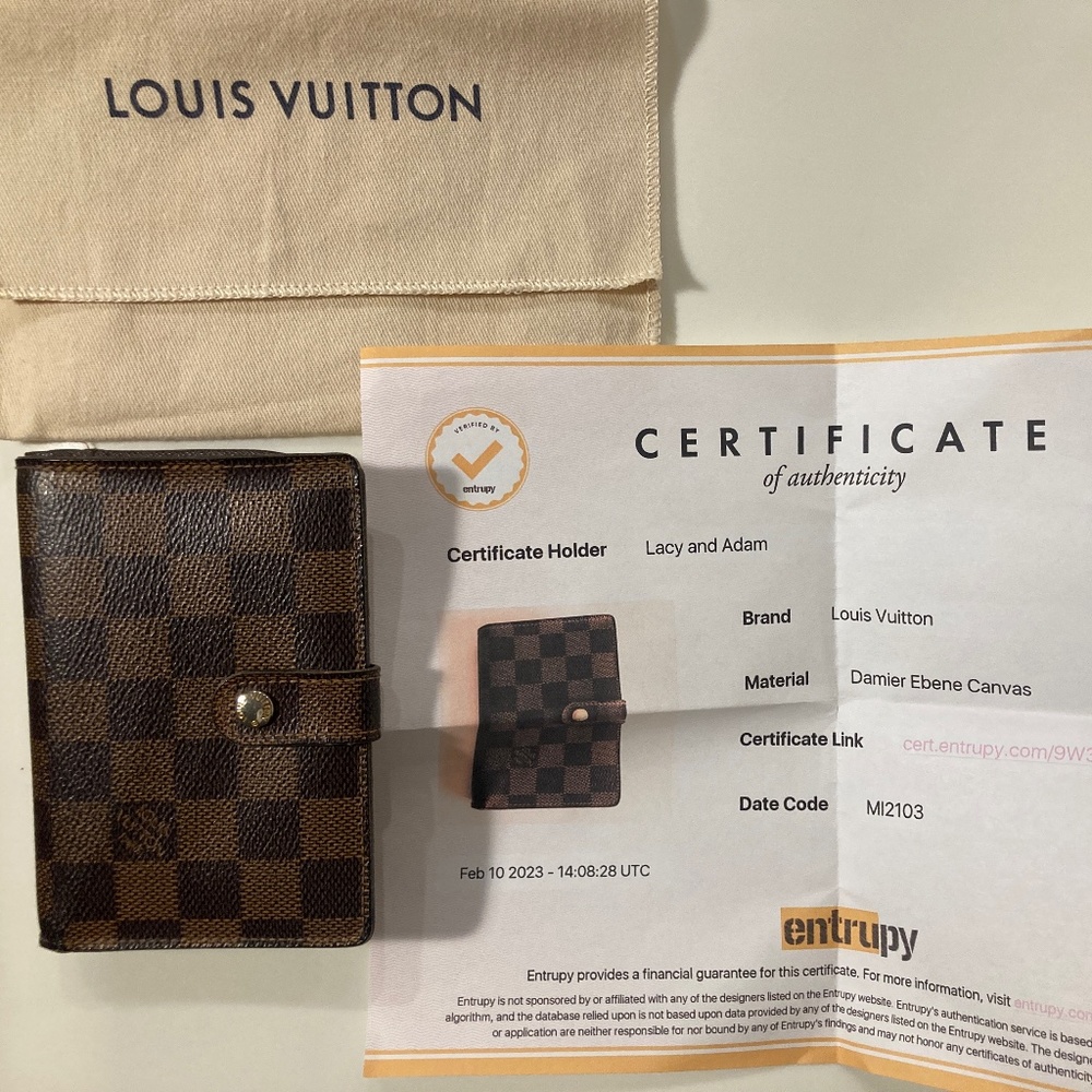 Louis Vuitton Ebene Porte Monnaie Billets Viennois Kisslock Wallet